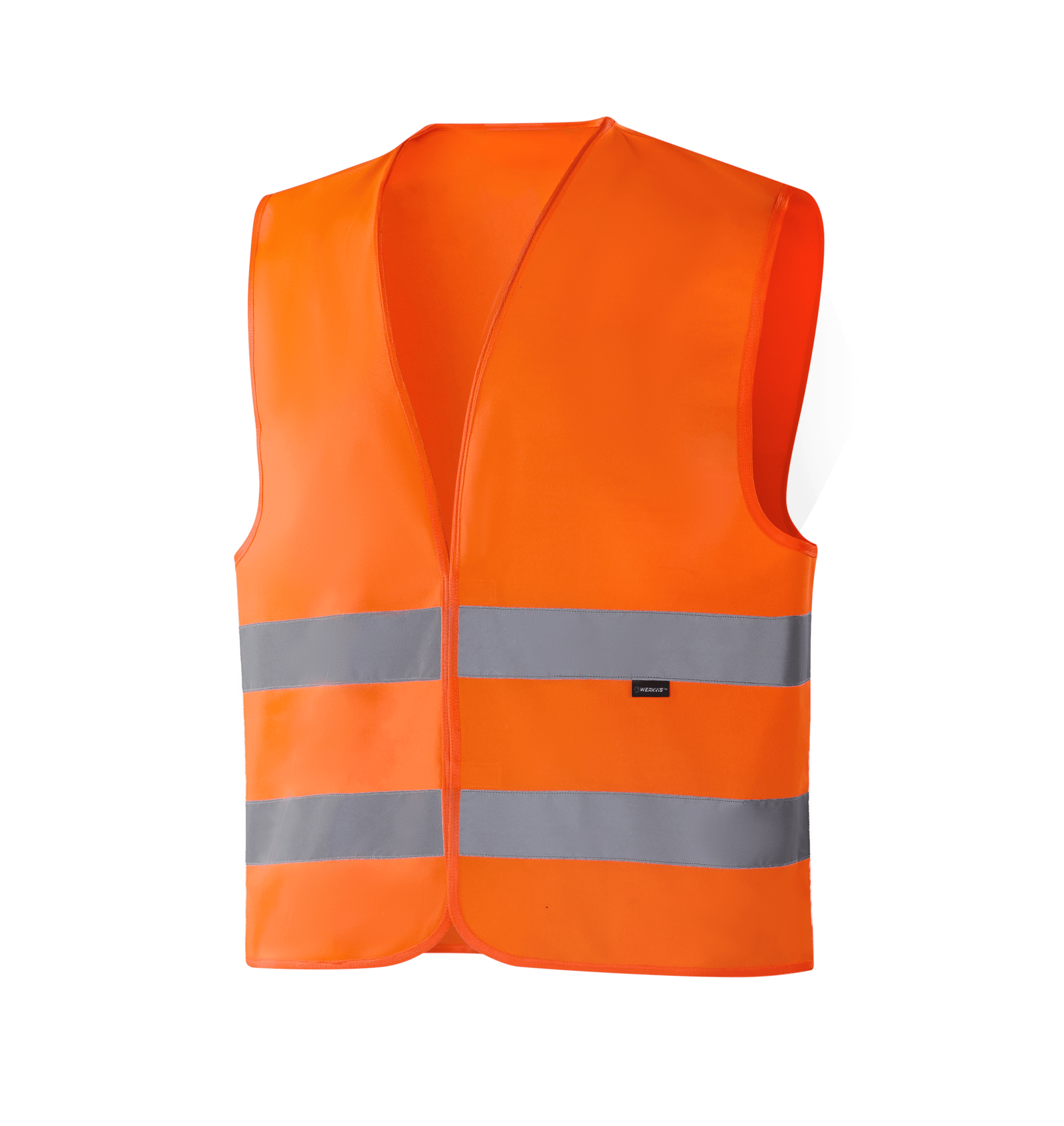 WV201 GOTEBORG hi-vis orange vest with reflective bands, safe for outdoor work, some colors meet EN 17353 Type B3